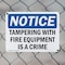 Signmission Tampering With Fire Equipment Is A Crime, 10 in W x Rectangle, Plastic OS-2PACK-NS-P-710-L-18522 - alternate 5